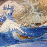 Watercolour painting inspired by Hokusai’s ‘Wave’